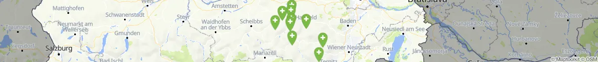 Kartenansicht für Apotheken-Notdienste in der Nähe von Hohenberg (Lilienfeld, Niederösterreich)